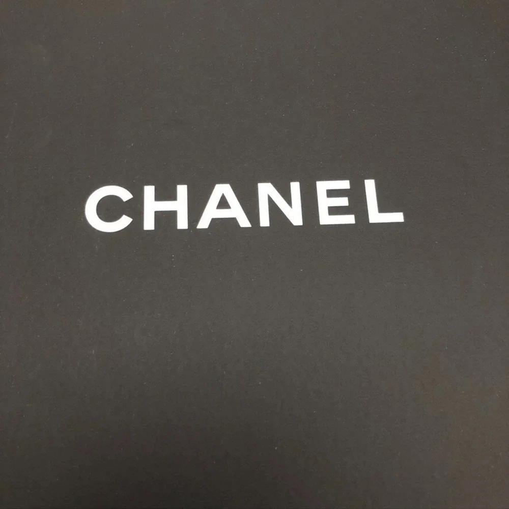 Authentic Chanel Gift Box Black Empty Storage Square Medium 10.5x10.5x1
